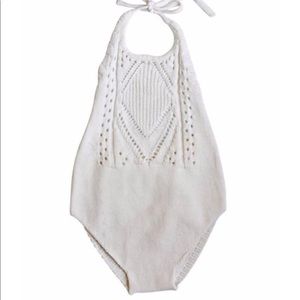 Crochet halter romper